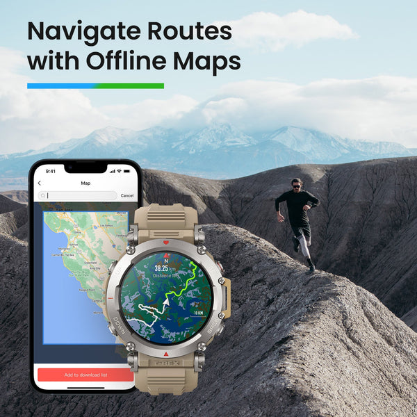 amazfit t rex pro google maps