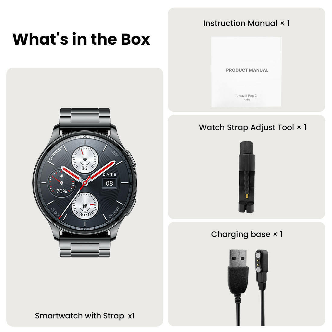 Amazfit Pop 3R | Smartwatch for Men and Women.